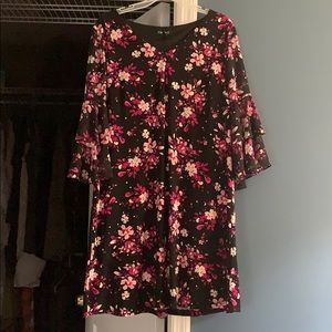 Black and Pink Floral Dress!